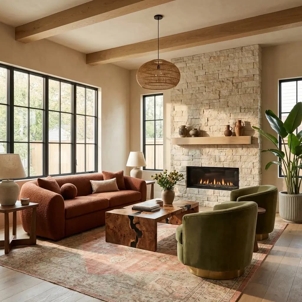 Curated residential vignette detail