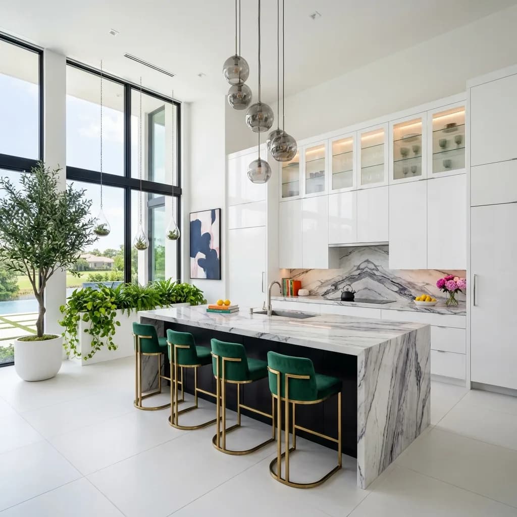 Styled residential detail vignette