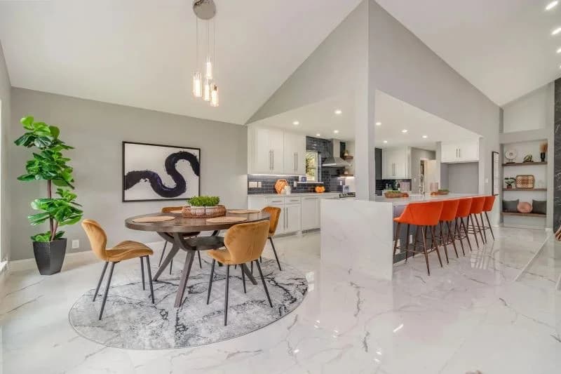Featured staged living space